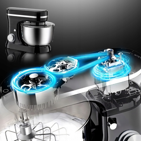 ROBOT KUCHENNY RETOO 3200W 6L PLANETARNY 3W1 - HAK, MIESZADŁO I TRZEPACZKA