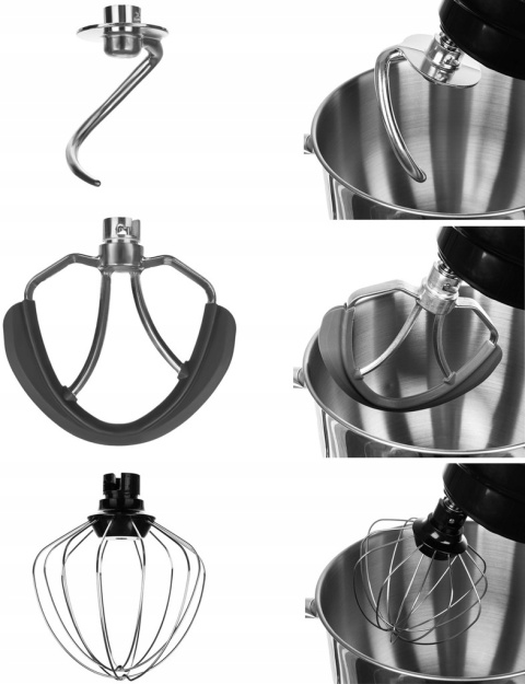 ROBOT PLANETARNY KUCHENNY 1700W MISA 4,5L 8 BIEGÓW GRATIS RĘKAW CUKIERNICZY