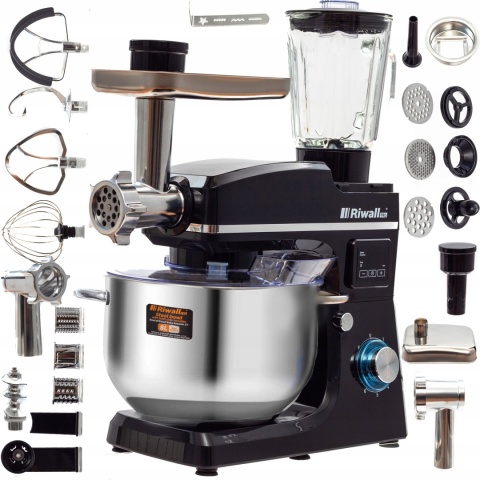 ROBOT PLANETARNY KUCHENNY 1700W MISA 4,5L 8 BIEGÓW GRATIS RĘKAW CUKIERNICZY