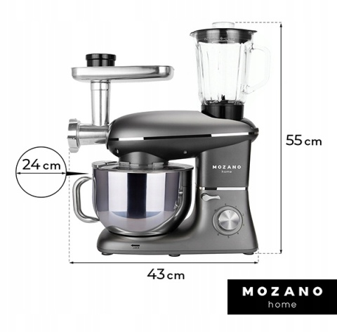 ROBOT PLANETARNY KUCHENNY 3200W 6W1 MISA 6,2L ZESTAW Z BLENDEREM HAK MIKSER