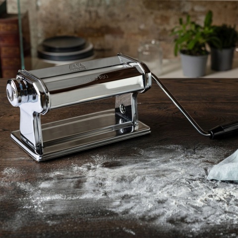 SZEROKA WŁOSKA WAŁKOWNICA DO CIASTA PIEROGÓW MARCATO 180 ROLLER, REGULACJA