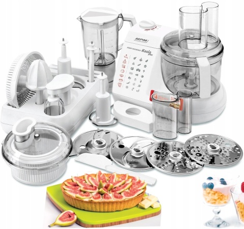 WIELOZADANIOWY ROBOT KUCHENNY KASIA 800W 3 PRĘDKOŚCI MIKSER MALAKSER TARCZE