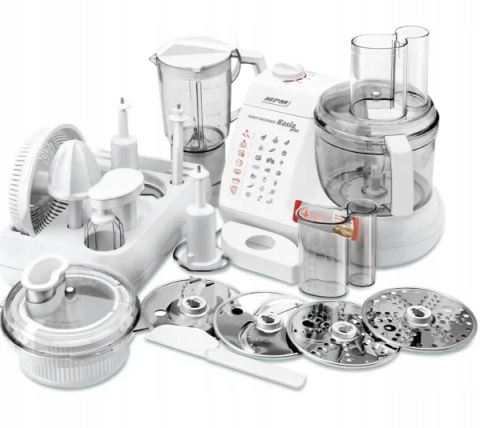 WIELOZADANIOWY ROBOT KUCHENNY KASIA 800W 3 PRĘDKOŚCI MIKSER MALAKSER TARCZE