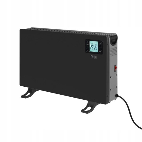 Grzejnik konwektorowy Teesa 2000 W, termostat, timer, pilot, czarny