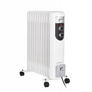 Grzejnik olejowy Teesa 2500 W, 11 żeber, termostat, 3 tryby, kółka