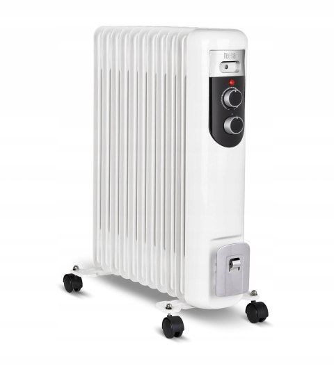 Grzejnik olejowy Teesa 2500 W, 11 żeber, termostat, 3 tryby, kółka