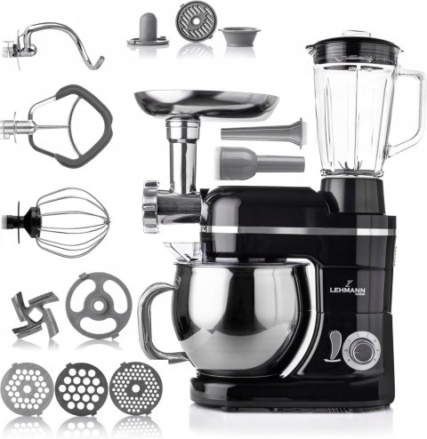 Mikser Planetarny Lehmann: 1300W, Misa 5L, Blender 1.5L, Ubijanie, Wyrabianie