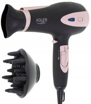 Suszarka Do Włosów Adler Funkcja Jonizacji Dyfuzor 2400 W Czarna Ad 2248B
