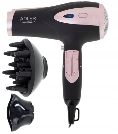 Suszarka Do Włosów Adler Funkcja Jonizacji Dyfuzor 2400 W Czarna Ad 2248B