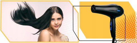 Suszarka Do Włosów Czarna 2200W Pro Jonizacja Mocna + Końcówki Dyfuzor