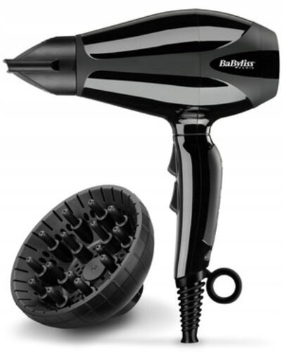 Suszarka Do Włosów Czarna Z Dyfuzorem Mocna Babyliss 6715De 2400W