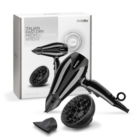 Suszarka Do Włosów Czarna Z Dyfuzorem Mocna Babyliss 6715De 2400W