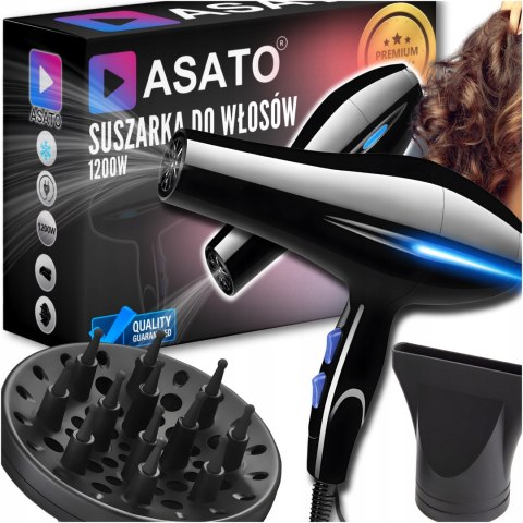 Suszarka Do Włosów Jonizacja Z Dyfuzorem 2W1 Pro + Koncentrator Mocna
