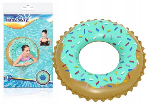 36300 Koło Do Pływania Basenu Donut Miętowy 91 Cm Kółko Dla Dzieci Bestway