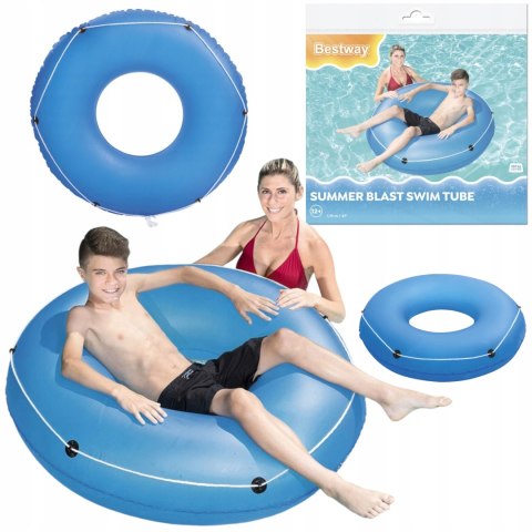 Bestway Kółko Koło Dmuchane Z Liną Do Basenu 119 Cm Niebieskie 36120 N