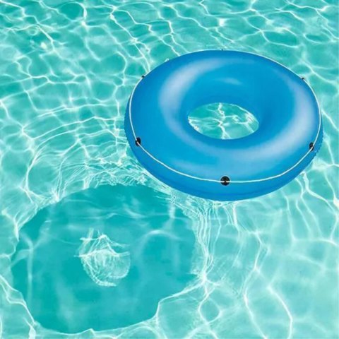 Bestway Kółko Koło Dmuchane Z Liną Do Basenu 119 Cm Niebieskie 36120 N