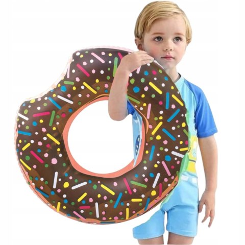 Dmuchane Koło Do Pływania Pączek Donut Kolorowy Materac Dla Dzieci 60 Cm