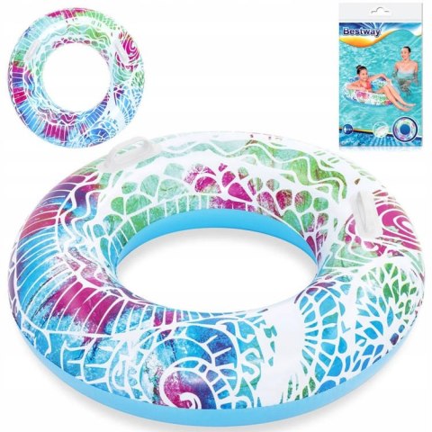Dmuchane Koło Kóło Plażowe Z Uchwytami Do Pływania 91Cm Duże Bestway 36084