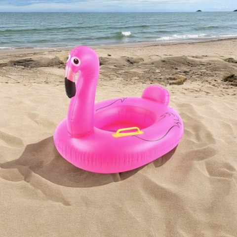 Dmuchany Flaming Do Pływania Dla Dzieci Koło Ponton Na Basen Siedzisko 90Cm