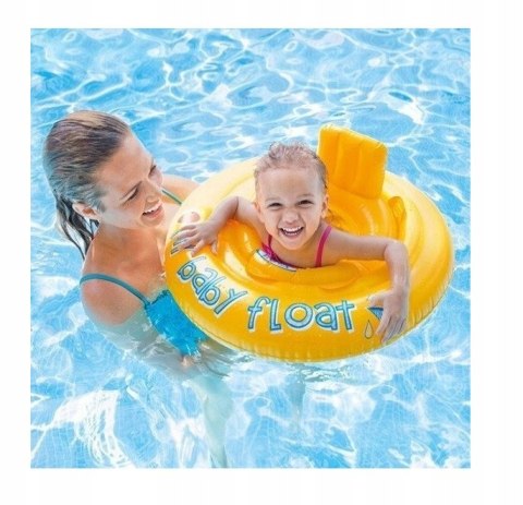 Fotelik Koło Do Nauki Pływania Z Siedzieskiem Ponton 70Cm Intex 56585