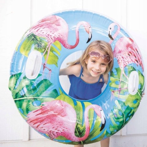 Intex Dmuchane Koło Do Pływania Z Uchwytami Duże Plażowe Na Basen 97 Cm