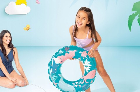 Intex Kółko Koło Dmuchane Dziecięce Do Pływania Wody Dla Dzieci 5Lat+ 61 C