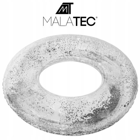 Koło Dmuchane Do Pływania Z Holograficznym Brokatem 68Cm - Malatec