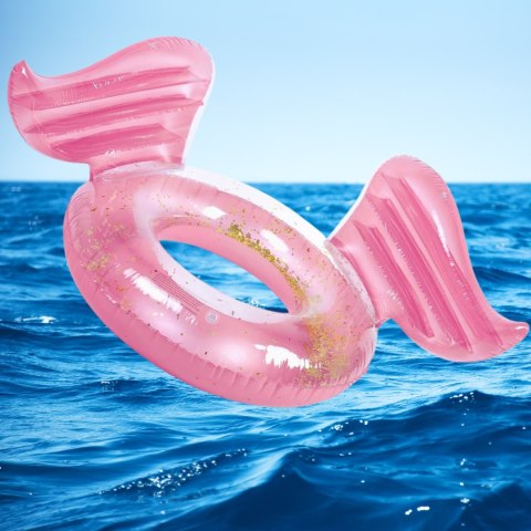 Koło Dmuchane Materac Z Brokatem Kółko Do Pływania Plażowe Duże Xxl 130Cm