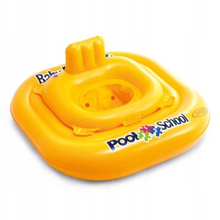 Koło Fotelik Do Nauki Pływania Dla Dzieci Ponton Żółty 80X80 Cm Intex