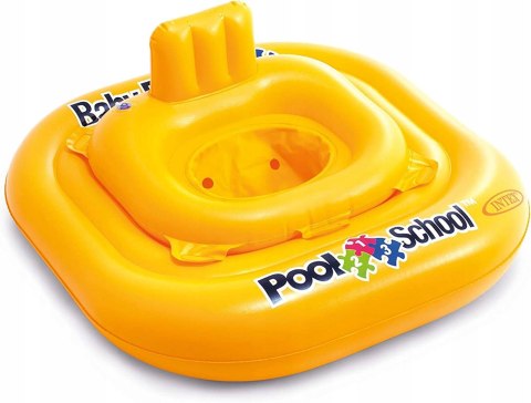 Koło Fotelik Do Nauki Pływania Dla Dzieci Ponton Żółty 80X80 Cm Intex