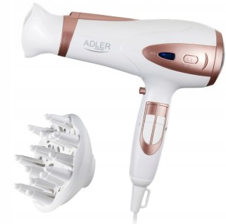 Suszarka Do Włosów Adler Ad 2248 Funkcja Jonizacji Z Dyfuzorem 2400 W Biała