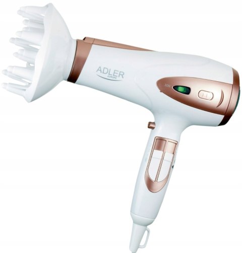 Suszarka Do Włosów Adler Ad 2248 Funkcja Jonizacji Z Dyfuzorem 2400 W Biała