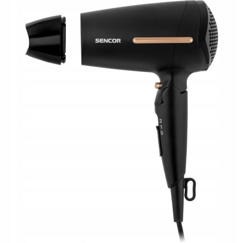 Suszarka Do Włosów Czarna Końcówka Sencor Shd 0045Bk 1600W Mała Turystyczna