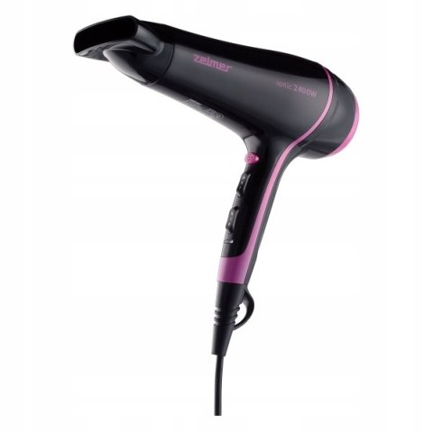 Suszarka Do Włosów Zelmer Zhd8360 2400W Jonizacja Z Dyfuzorem Czarna