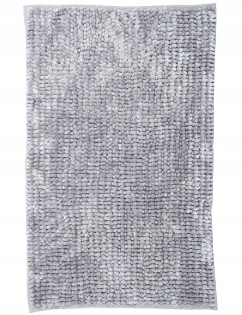 Antypoślizgowy Dywanik Łazienkowy Szary Chenille Miękki Puszysty 40X60cm