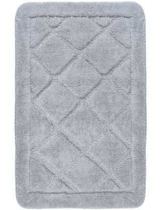Dekoracyjny Szary Dywanik Łazienkowy 40X60cm Miękki Antypoślizgowy Chłonny