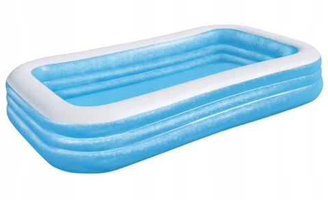 Duży Basen Dmuchany Rodzinny Ogrodowy Niebieski 305X183x55cm Bestway 54009