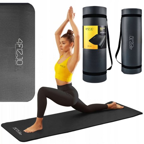 Gruba Mata Gimnastyczna Do Ćwiczeń Jogi Fitness 1Cm Nbr Z Uchwytem Wygodna
