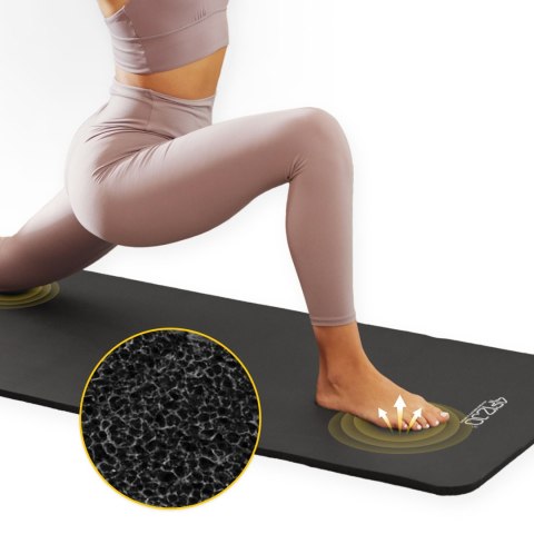 Gruba Mata Gimnastyczna Do Ćwiczeń Jogi Fitness Nbr 1,5 Cm Z Uchwytem