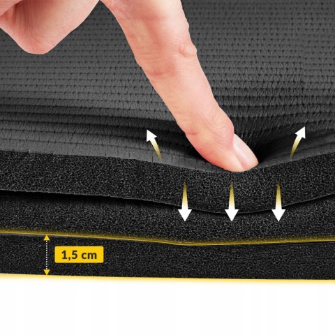 Gruba Mata Gimnastyczna Do Ćwiczeń Jogi Fitness Nbr 1,5 Cm Z Uchwytem