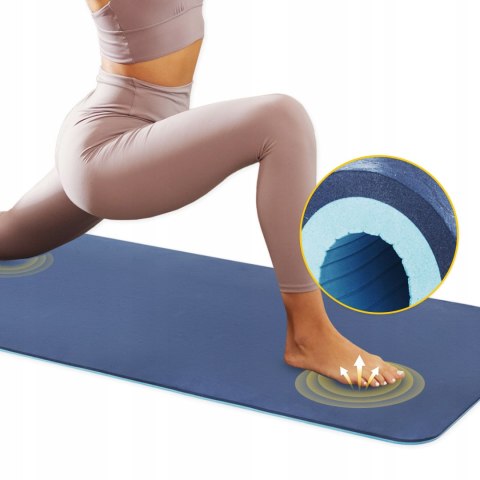 Mata Do Ćwiczeń Antypoślizgowa Joga Fitness Dwustronna Miękka Uchwyt 6Mm