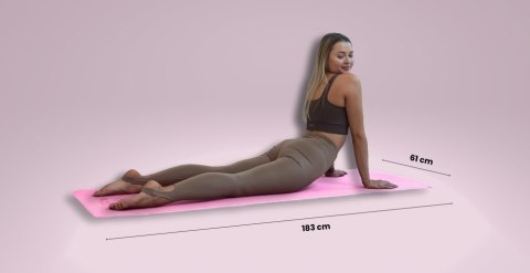 Mata do jogi Fit.Me TPE, antypoślizgowa, 183 x 61 cm, z paskiem