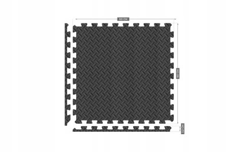 Antypoślizgowa Mata Puzzle Pod Sprzęt Fitness Siłownia Gruba 240X120 Cm