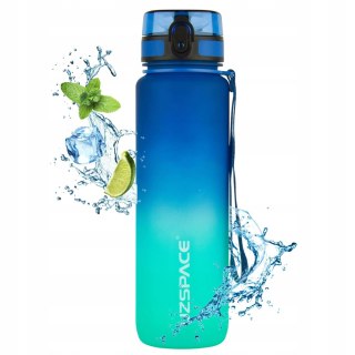 Butelka Na Wodę Z Tritanu 500Ml Bidon Z Miarką Niebiesko-Turkusowy Fitness
