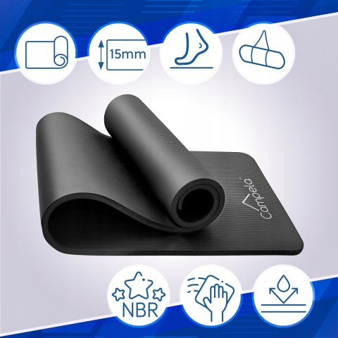 Duża Mata Do Ćwiczeń Joga Fitness Gimnastyczna Miękka Gruba 1,5 Cm Karimata