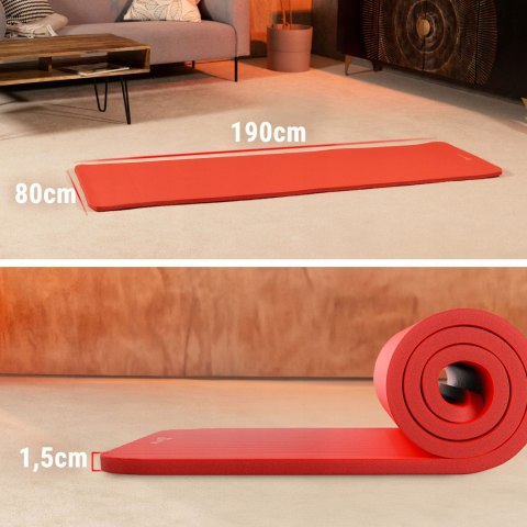 Gruba Mata Fitness Antypoślizgowa Nbr 1,5Cm 190X80cm Karimata Do Ćwiczeń