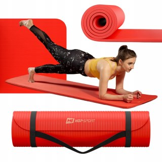 Gruba Mata Fitness Joga Pilates 190X60cm Nbr Antypoślizgowa Z Paskiem