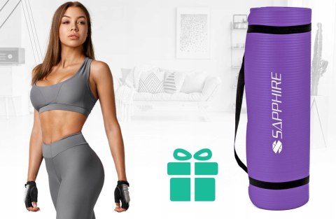 Gruba Mocna Mata Fitness Gimnastyczna 173X61cm Do Ćwiczeń Joga 1,5Cm