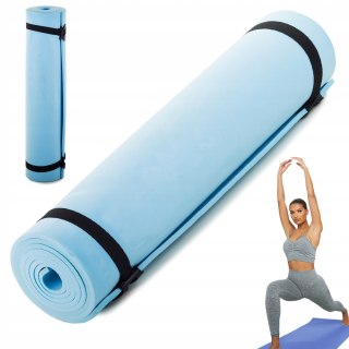 Mata Do Ćwiczeń 180X50 Cm, Niebieska, Lekka I Wygodna Do Fitnessu