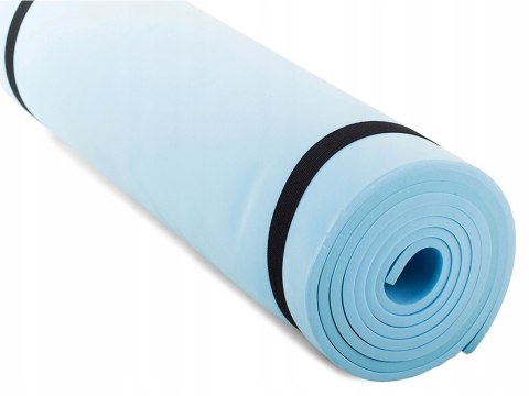 Mata Do Ćwiczeń 180X50 Cm, Niebieska, Lekka I Wygodna Do Fitnessu